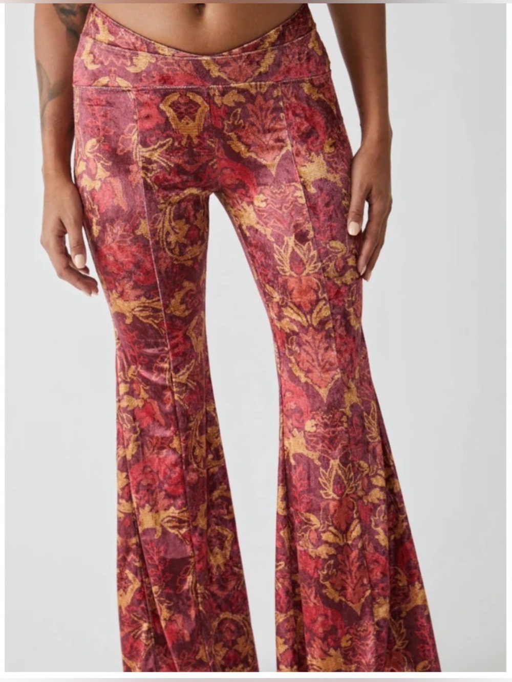 Free People Velour Flares